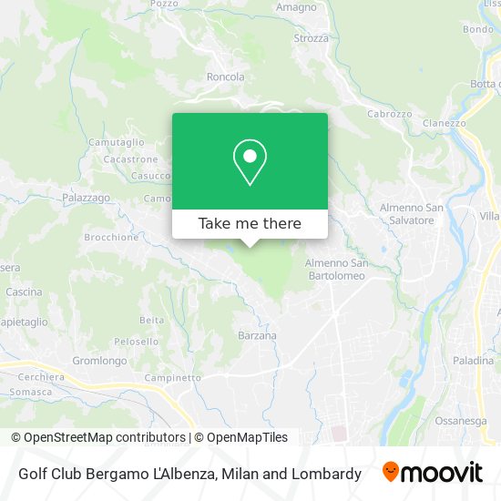 Golf Club Bergamo L'Albenza map