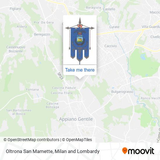 Oltrona San Mamette map