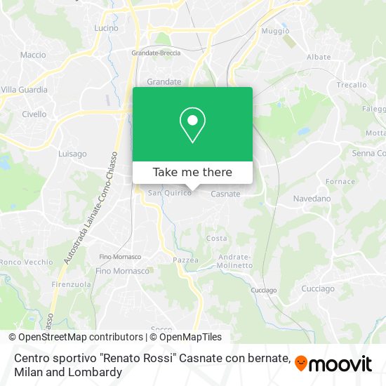 Centro sportivo "Renato Rossi" Casnate con bernate map