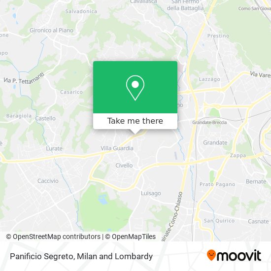 Panificio Segreto map