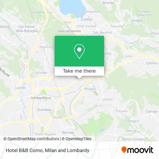 Hotel B&B Como map