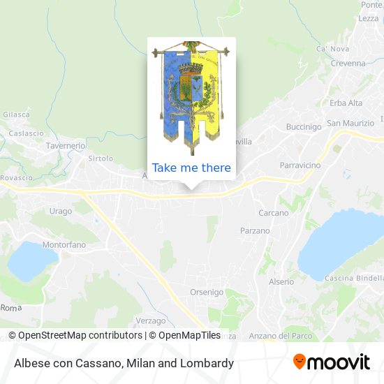 Albese con Cassano map