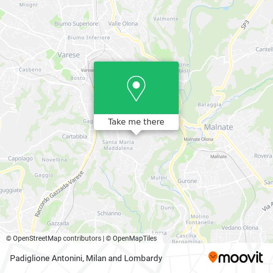 Padiglione Antonini map