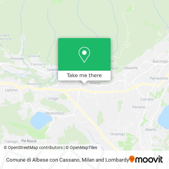 Comune di Albese con Cassano map