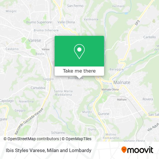 Ibis Styles Varese map