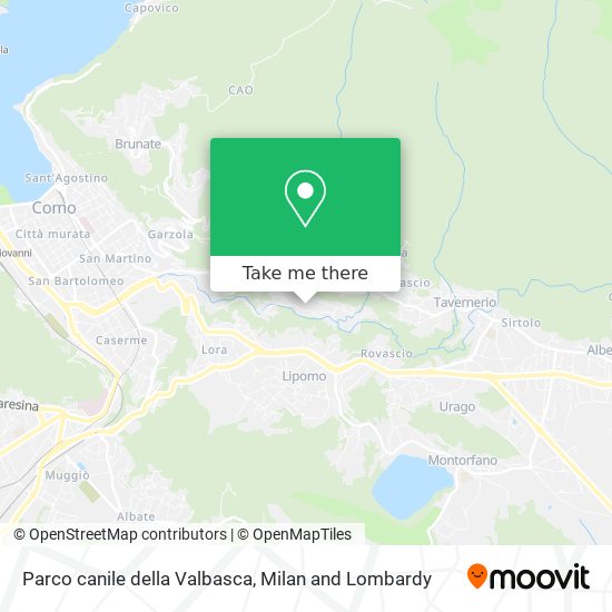 Parco canile della Valbasca map