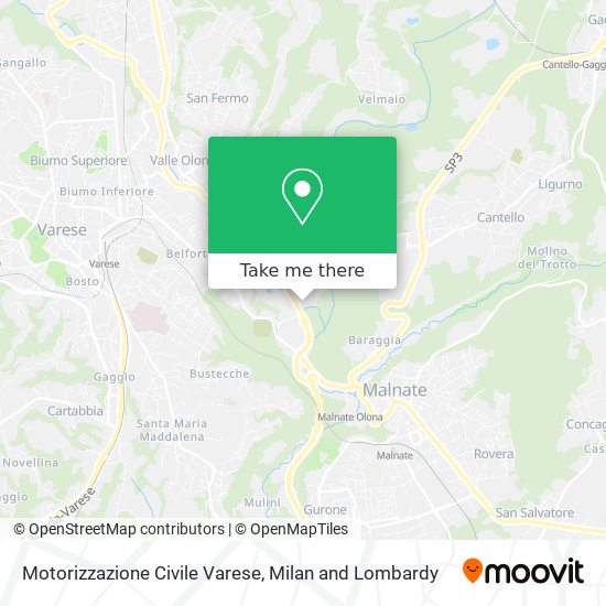 Motorizzazione Civile Varese map