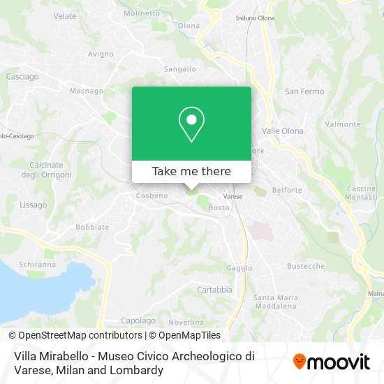 Villa Mirabello - Museo Civico Archeologico di Varese map