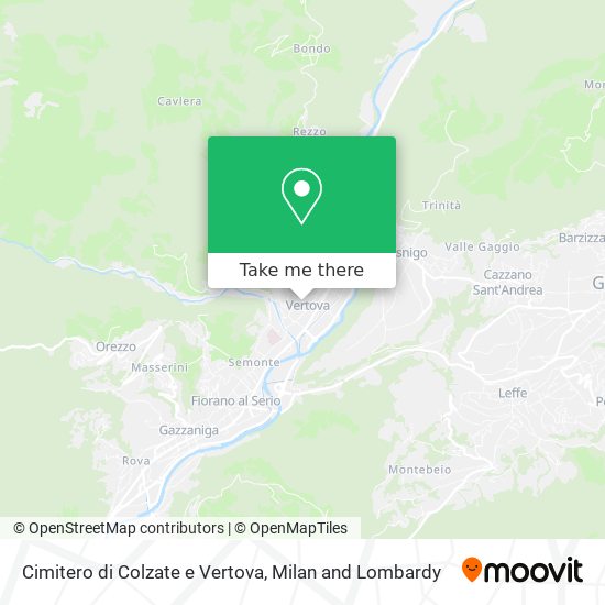 Cimitero di Colzate e Vertova map