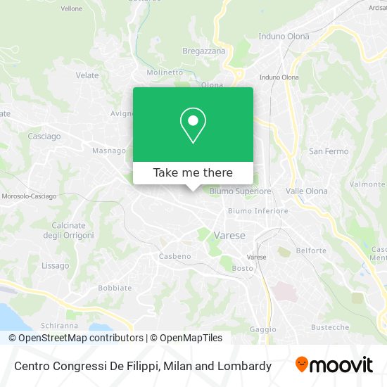 Centro Congressi De Filippi map