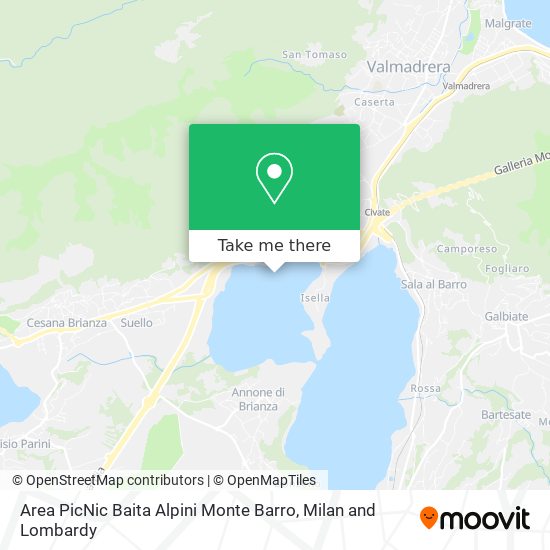 Area PicNic Baita Alpini Monte Barro map