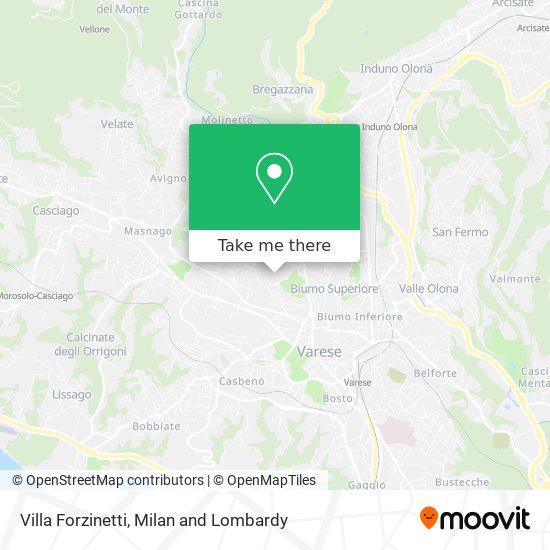 Villa Forzinetti map