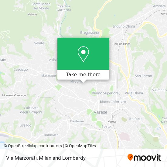 Via Marzorati map