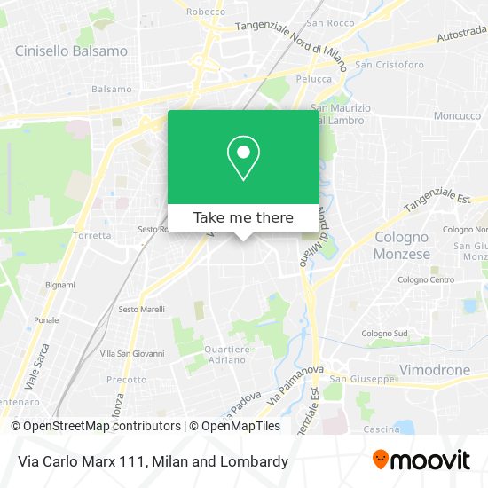 Via Carlo Marx 111 map