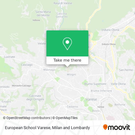 European School Varese map