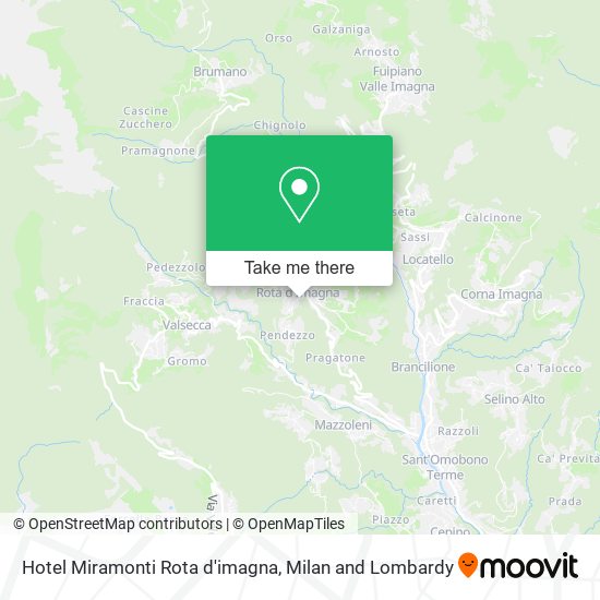 Hotel Miramonti Rota d'imagna map