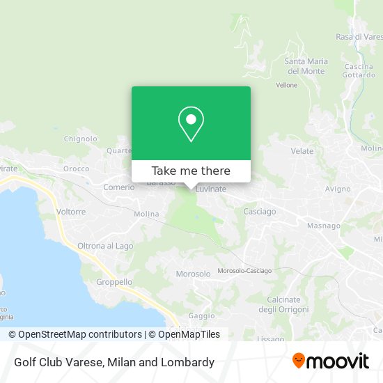 Golf Club Varese map