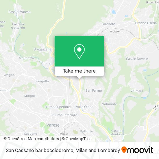 San Cassano bar bocciodromo map
