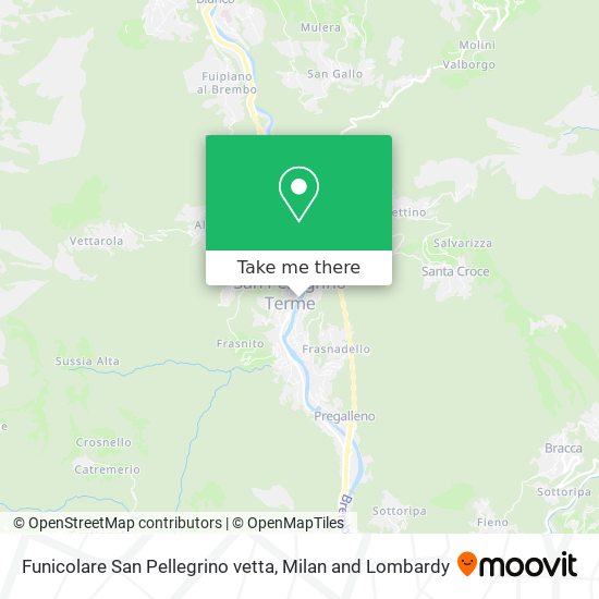 Funicolare San Pellegrino vetta map
