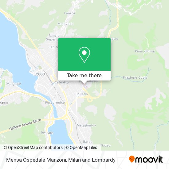 Mensa Ospedale Manzoni map