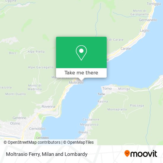 Moltrasio Ferry map