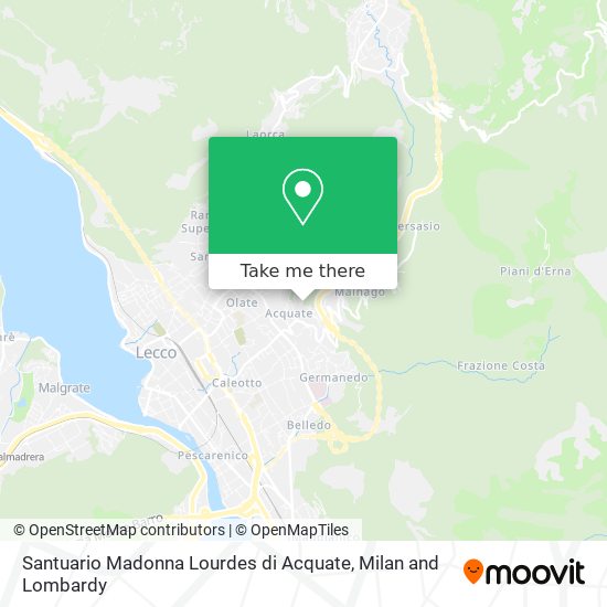 Santuario Madonna Lourdes di Acquate map