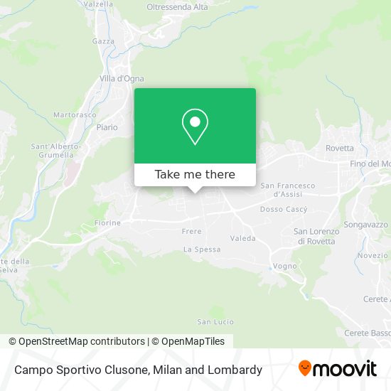 Campo Sportivo Clusone map