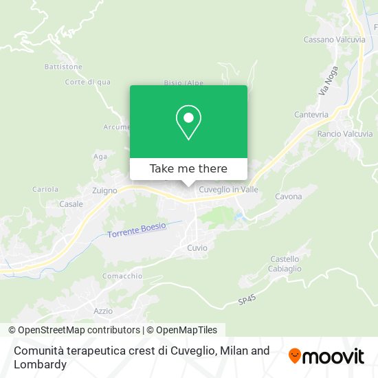 Comunità terapeutica crest di Cuveglio map