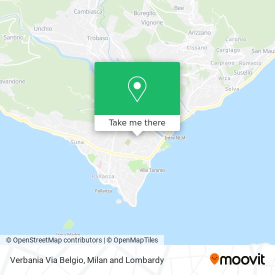 Verbania Via Belgio map