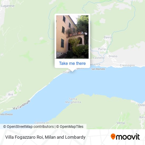 Villa Fogazzaro Roi map
