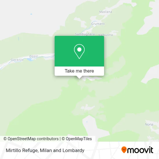 Mirtillo Refuge map