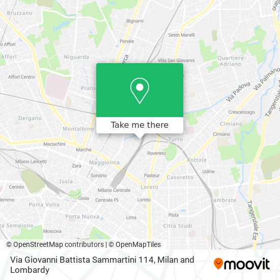 Via Giovanni Battista Sammartini 114 map