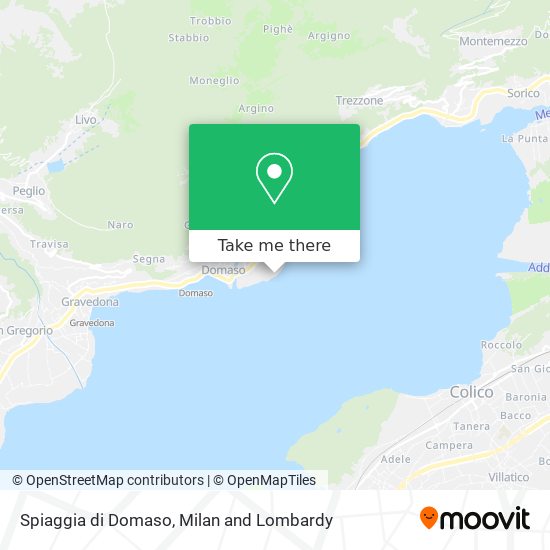 Spiaggia di Domaso map