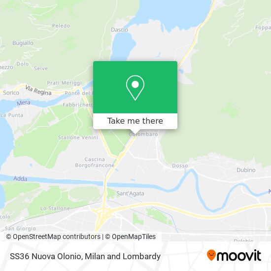 SS36 Nuova Olonio map