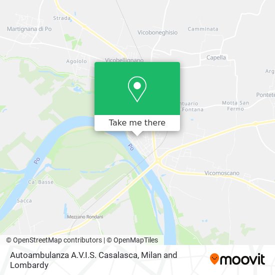 Autoambulanza A.V.I.S. Casalasca map