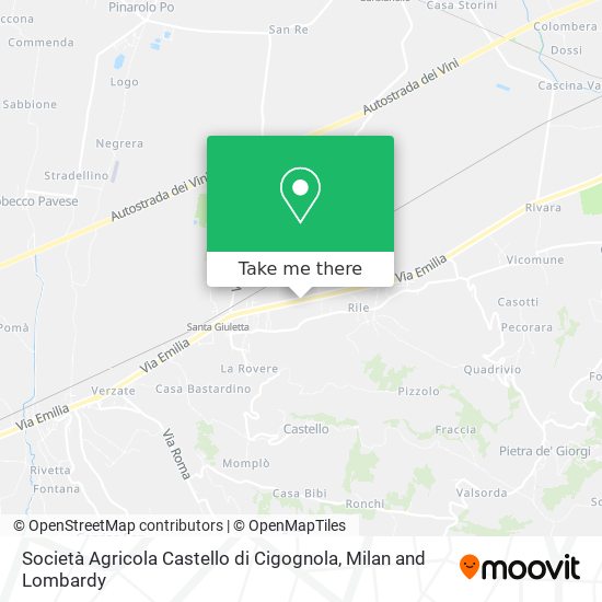Società Agricola Castello di Cigognola map