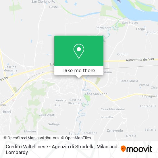 Credito Valtellinese - Agenzia di Stradella map