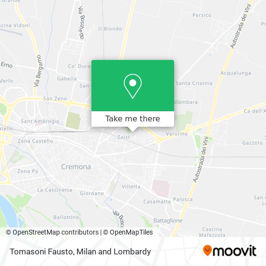 Tomasoni Fausto map