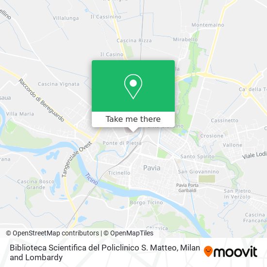 Biblioteca Scientifica del Policlinico S. Matteo map