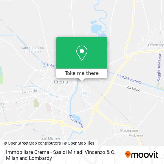 Immobiliare Crema - Sas di Miriadi Vincenzo & C. map