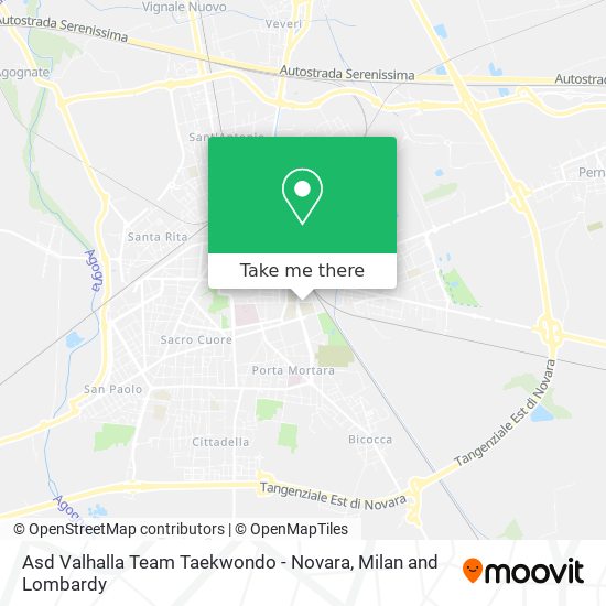 Asd Valhalla Team Taekwondo - Novara map