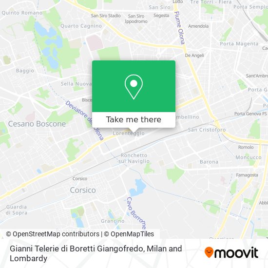Gianni Telerie di Boretti Giangofredo map