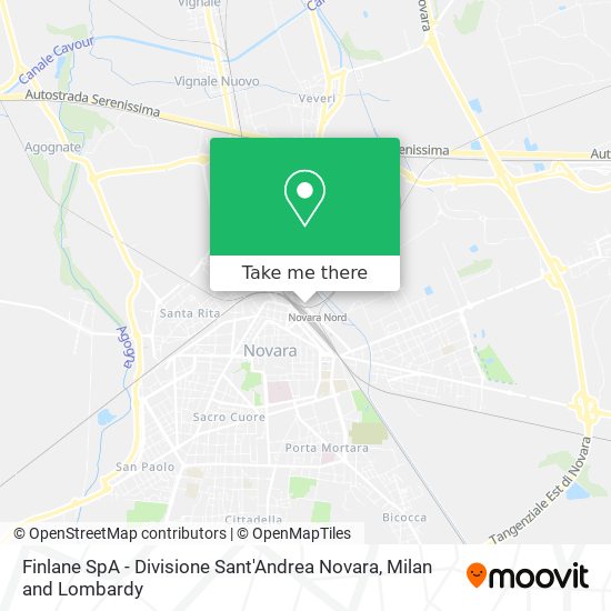 Finlane SpA - Divisione Sant'Andrea Novara map