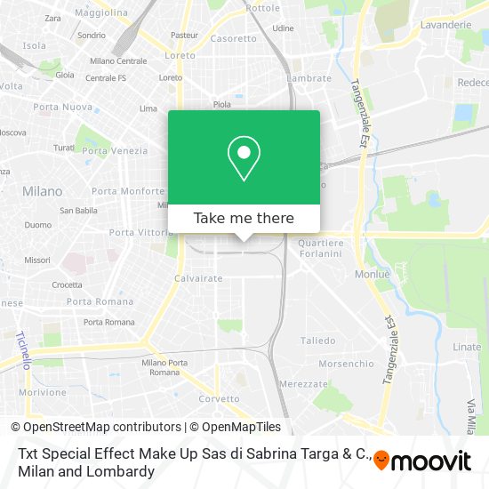 Txt Special Effect Make Up Sas di Sabrina Targa & C. map