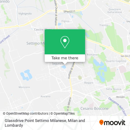 Glassdrive Point Settimo Milanese map