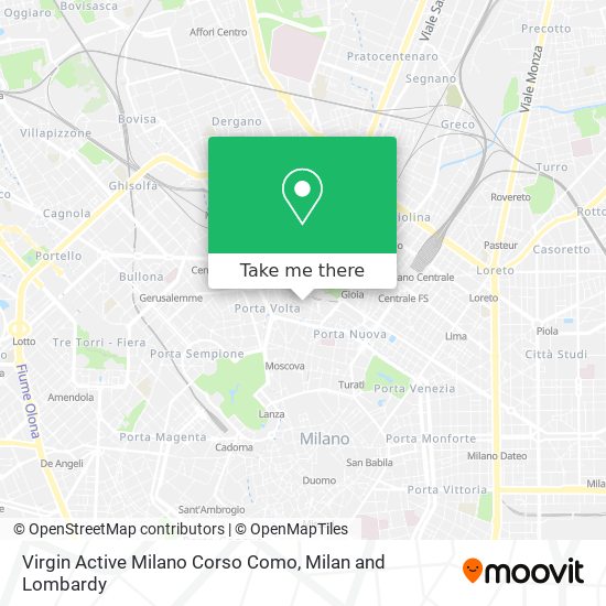 Virgin Active Milano Corso Como map