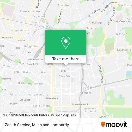 Zenith Service map