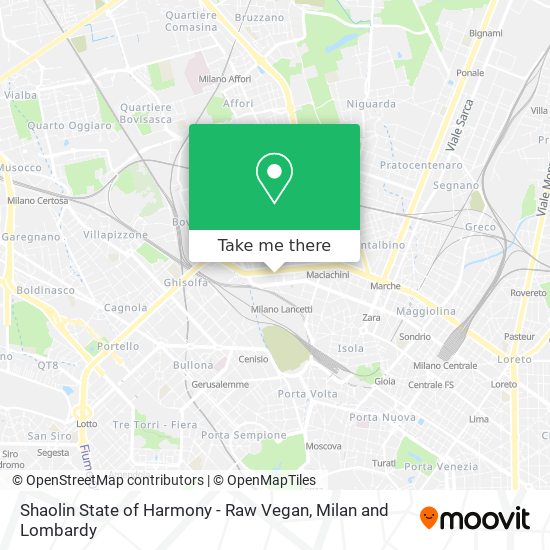 Shaolin State of Harmony - Raw Vegan map
