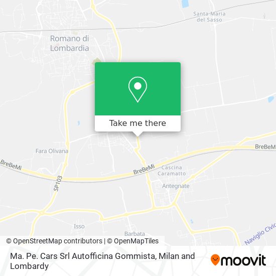 Ma. Pe. Cars Srl Autofficina Gommista map
