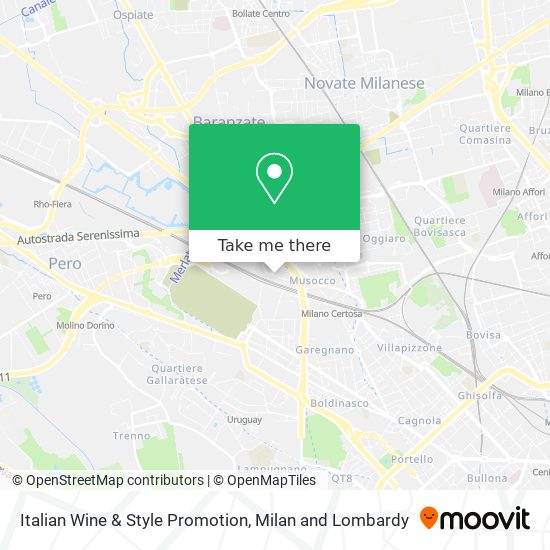Italian Wine & Style Promotion map